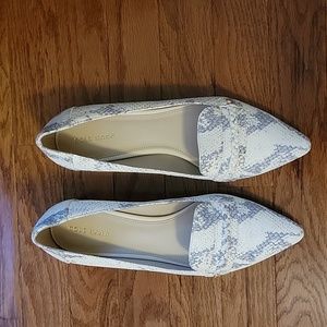 Cole Haan Mabel Skimmer Chalk Python Loafer 7 1/2